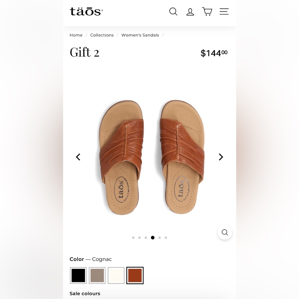 Taos Footwear Women's Tan Leather Sandals NEW Size 9